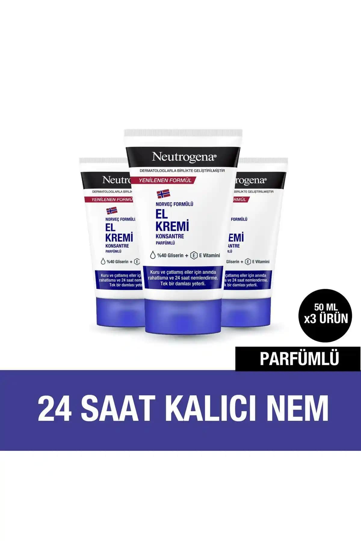 Neutrogena 50 ml Parfümlü El Kremi Seti Yoğun Nemlendirme ve Yumuşatma İçin Uygun