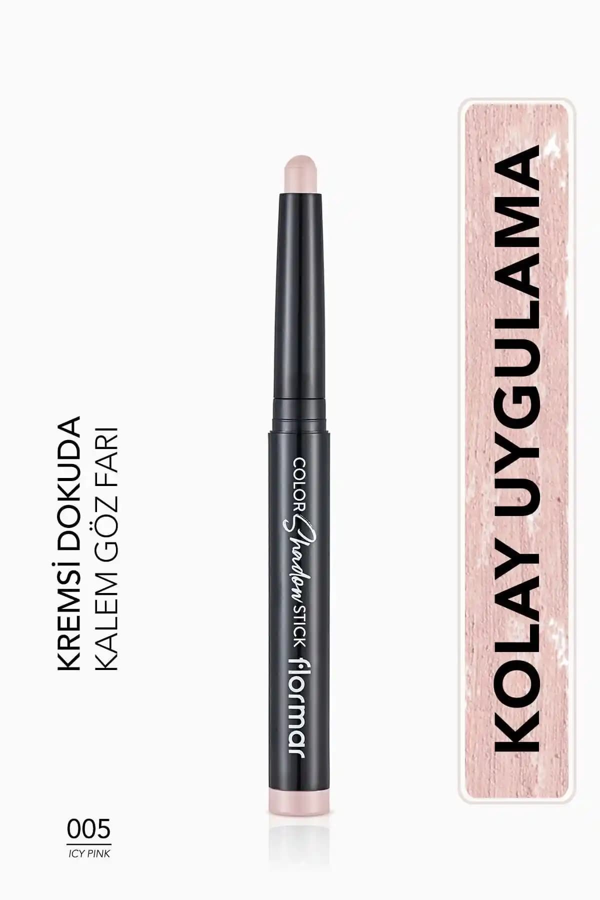 Flormar Suya Dayanıklı Işıltılı Kalem Far 005 Icy Pink Göz Makyajı İçin Uygun