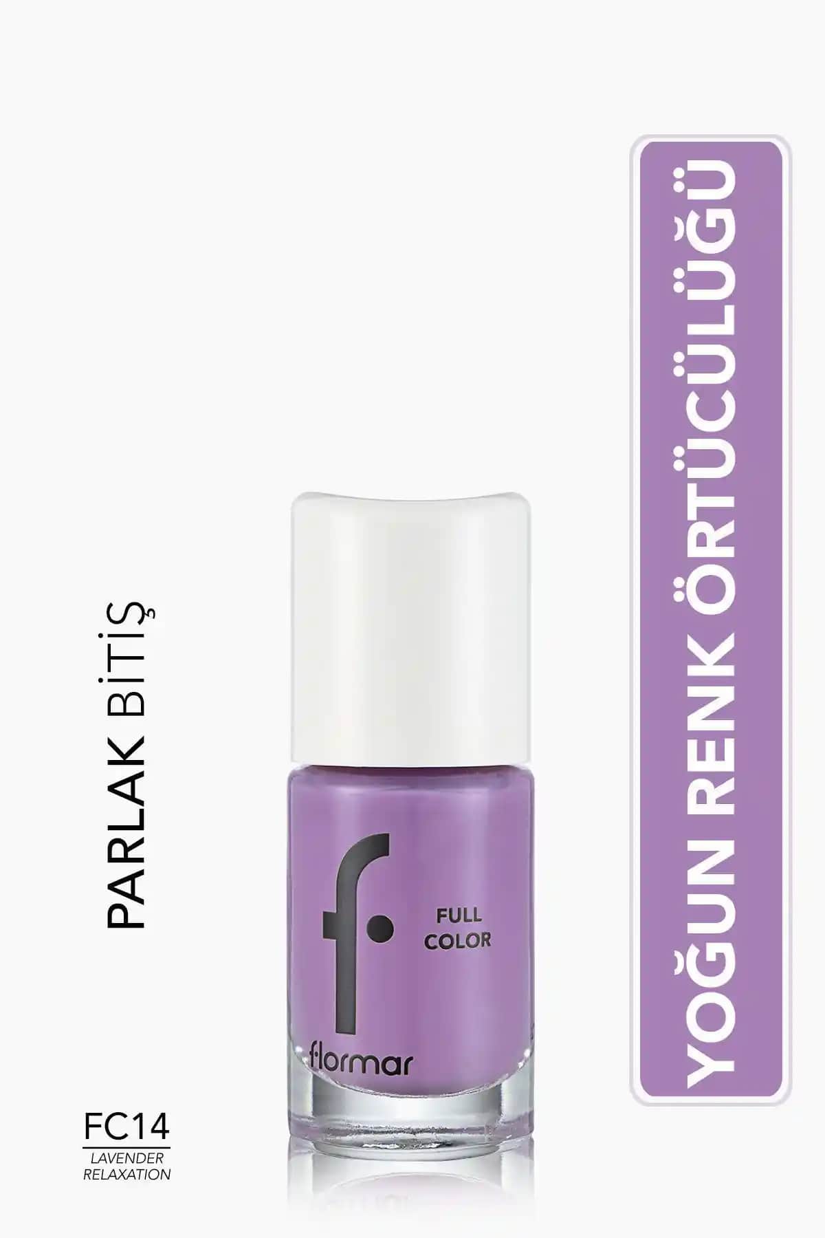 Flormar Yoğun Pigmentli Parlak Oje Karşılaştırması: Fc14 Lavender Relaxation ve Fc34 Wrap Your Beloved