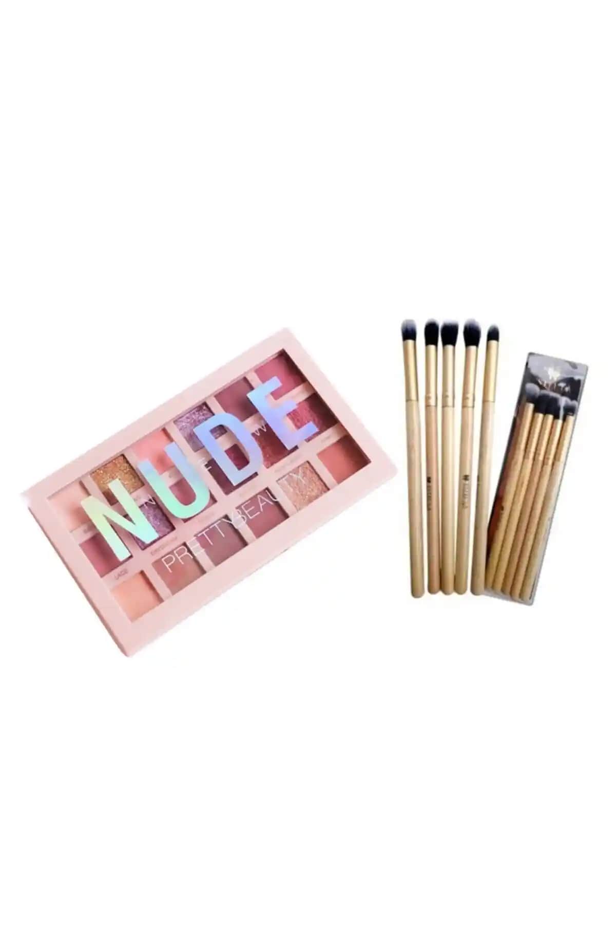 Pretty Beauty Yeni Nude 18'li Göz Farı ve 5'li Fırça Seti ile Profesyonel Makyaj Deneyimi