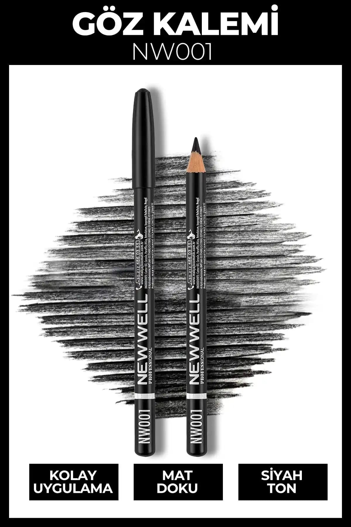 New Well Göz Kalemi NW001: Uzun Süre Kalıcı ve Şık Göz Makyajı İçin Ideal Tercih