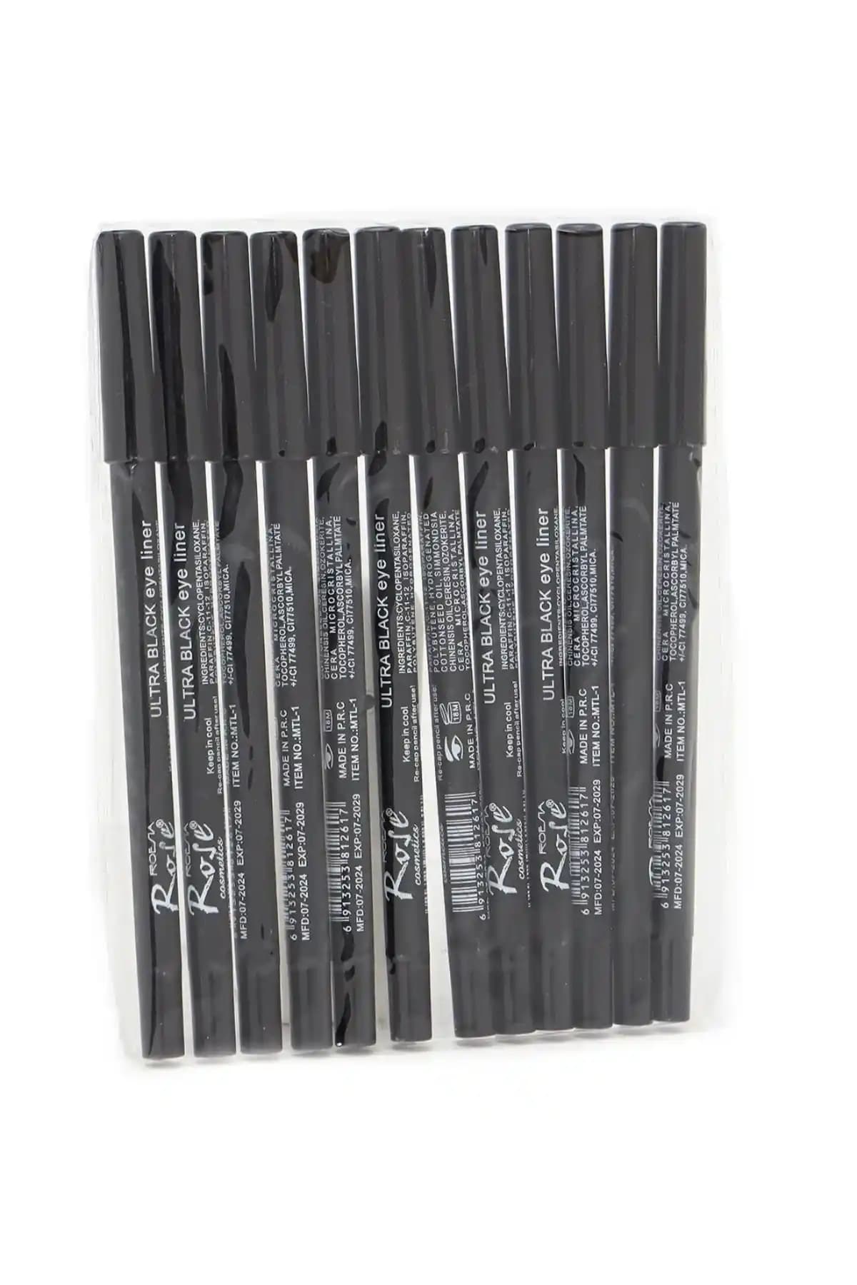 Roesia Rose 12'li Akmayan Yağlı Göz Kalemi ile Uzun Süreli ve Şık Göz Makyajı