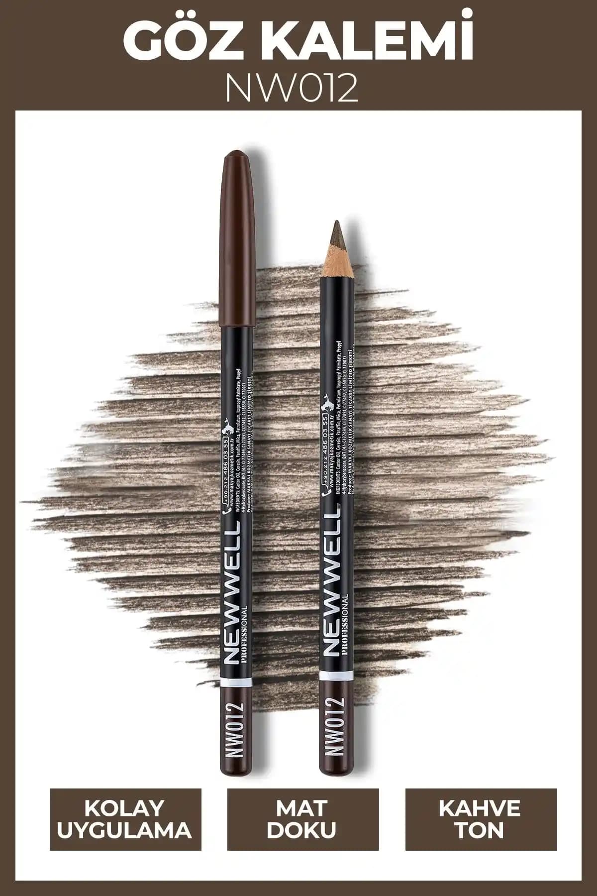 Yeni Well Göz Kalemi NW012: Şık ve Dayanıklı Makyaj Arkadaşı