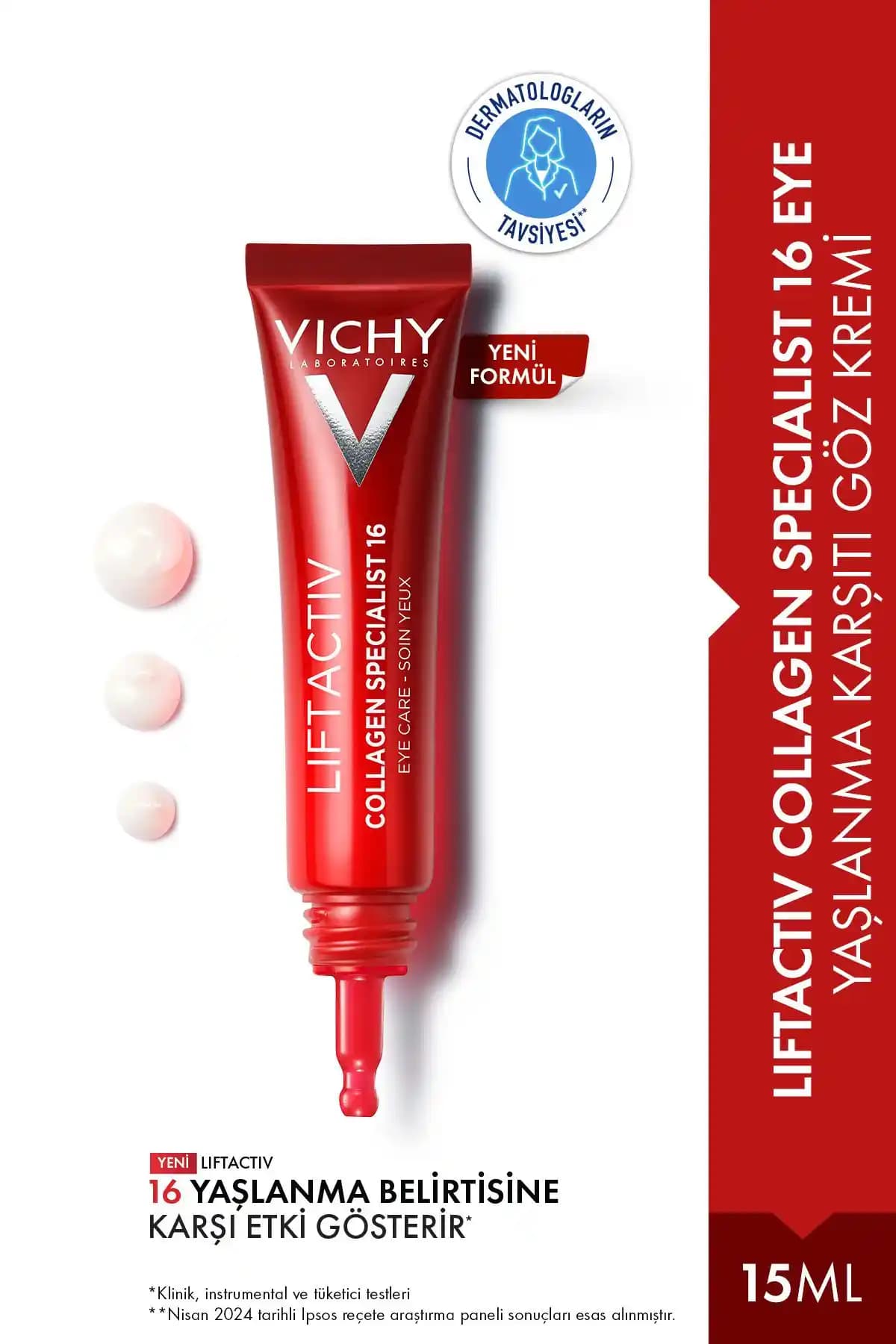 Vichy Liftactiv Collagen Specialist 16 Göz Kremi: Yaşlanma ve İnce Çizgilere Karşı Etkili Bakım