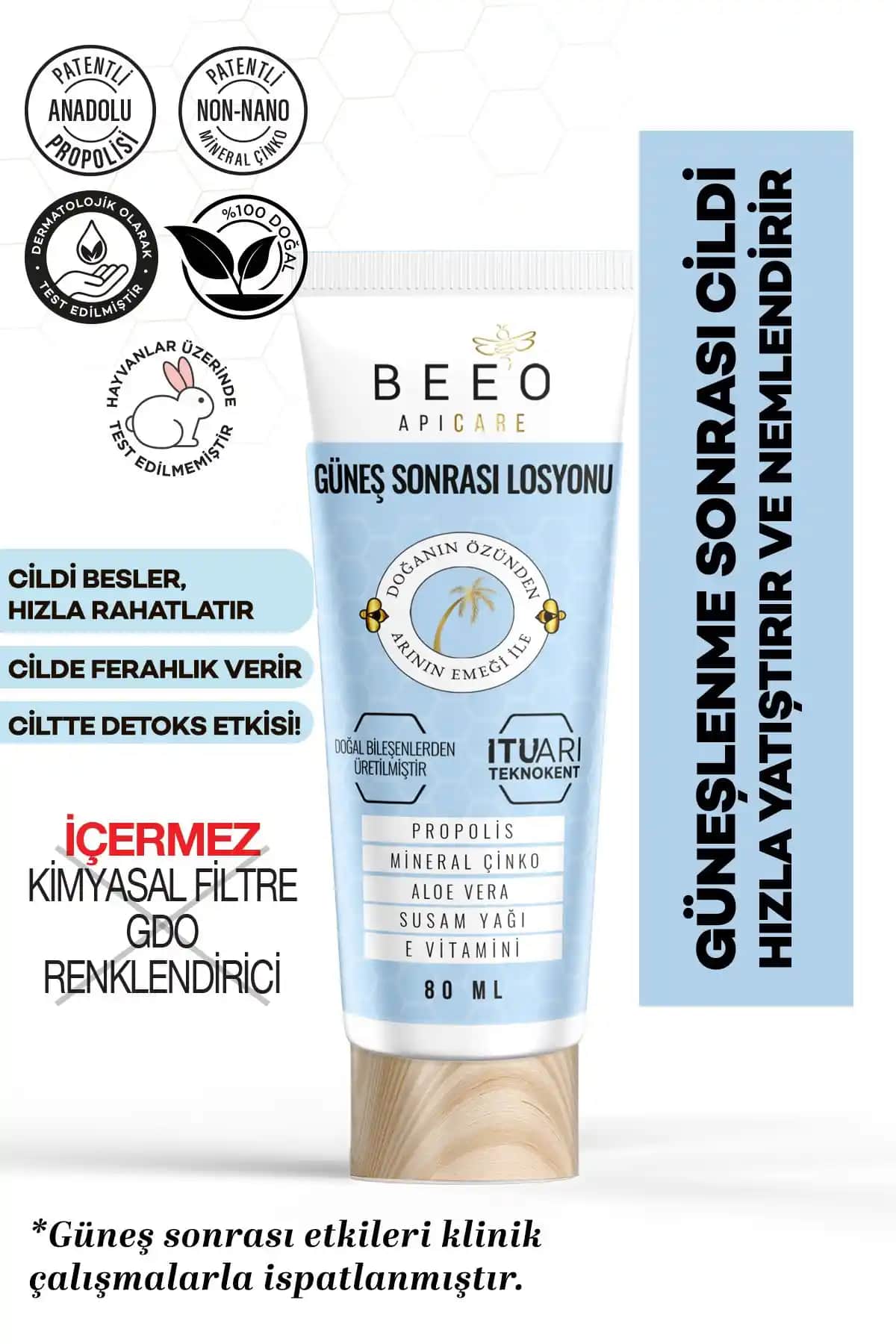 BEE'O Apicare Propolisli Güneş Sonrası Kremi: Doğal ve Etkili Cilt Bakım Ürünü