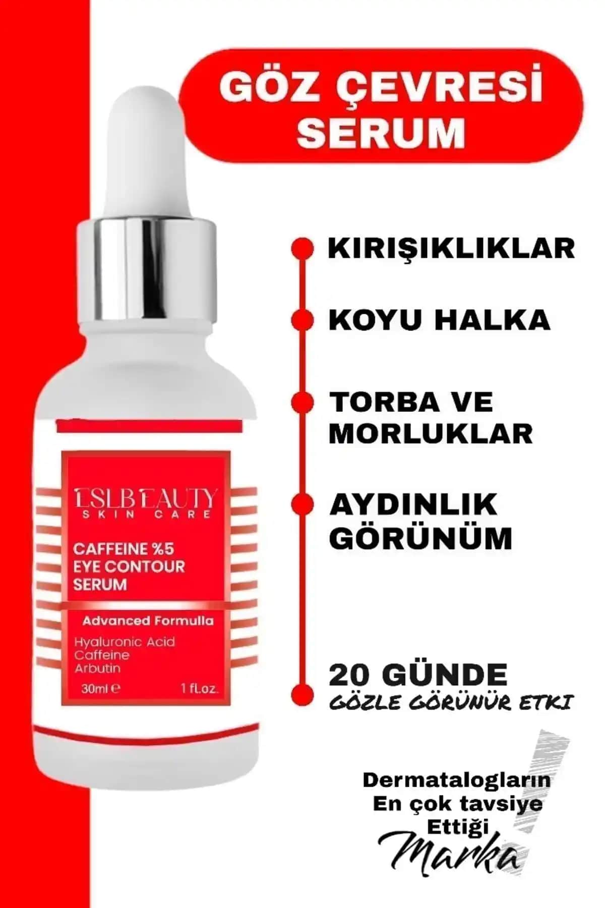 Eslbeauty Göz Çevresi Kırışıklık ve Aydınlatıcı Serum: Doğa Dostu Etkili Bakım Ürünü
