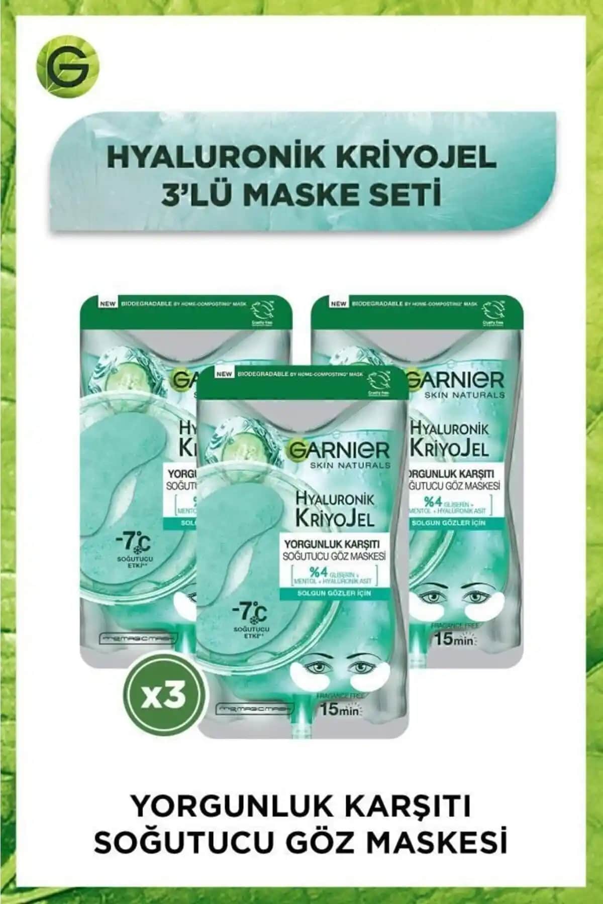 Garnier Soğutucu Göz Maskesi Hyaluronik Kriyo Jel ile Göz Çevresi Bakımında Yenilik