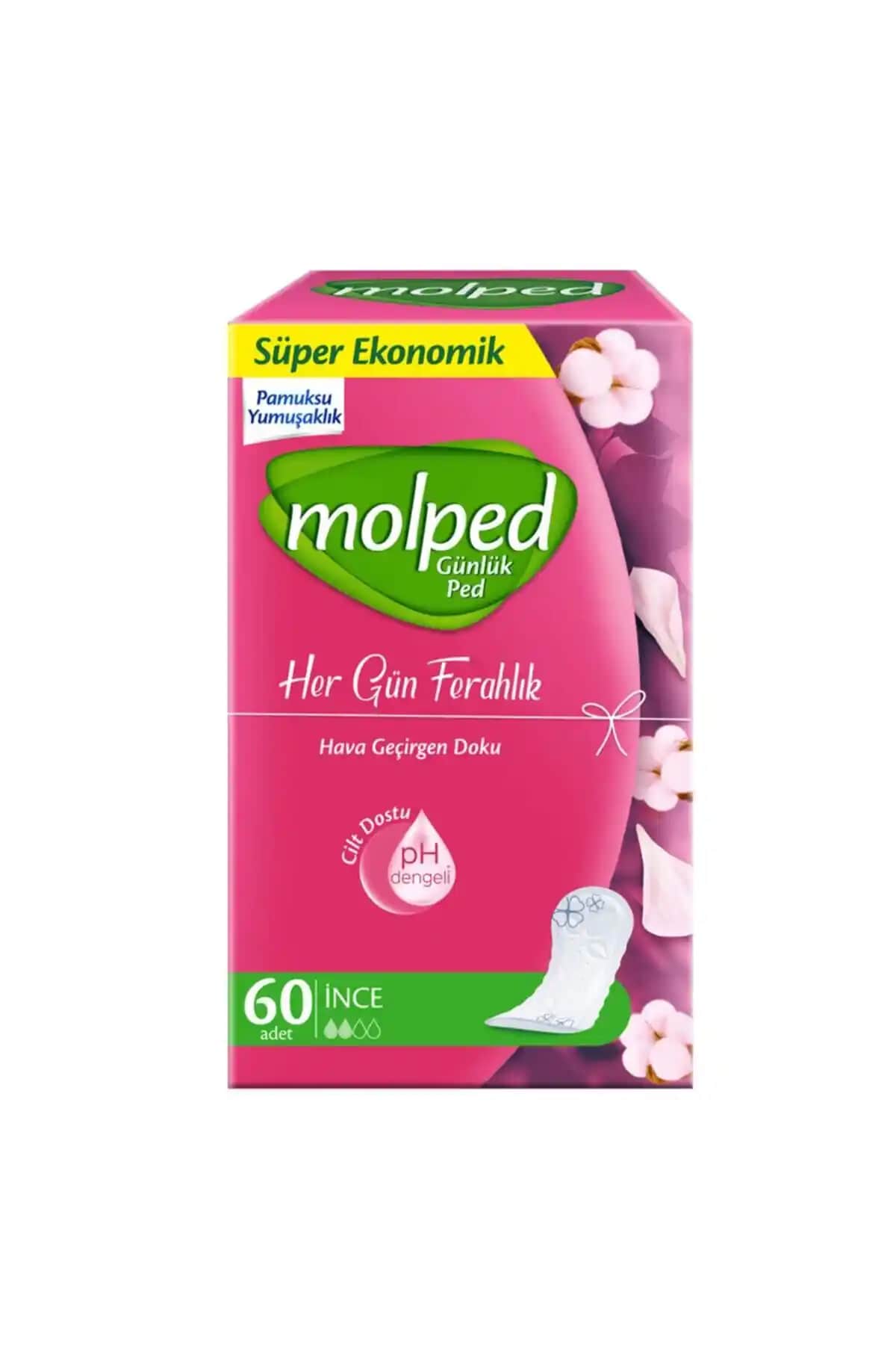 Molped Günlük Care Light İnce ve Hafif Parfümsüz Ped, Hassas Ciltler İçin Güvenilir Hijyen Çözümü