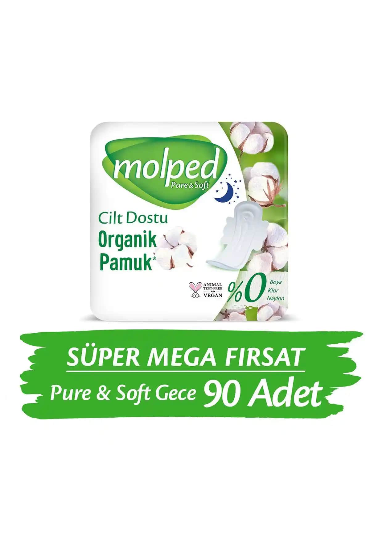 Molped Pure&Soft Hijyenik Ped Gece Kullanımı İçin Doğal ve Güvenli Çözüm