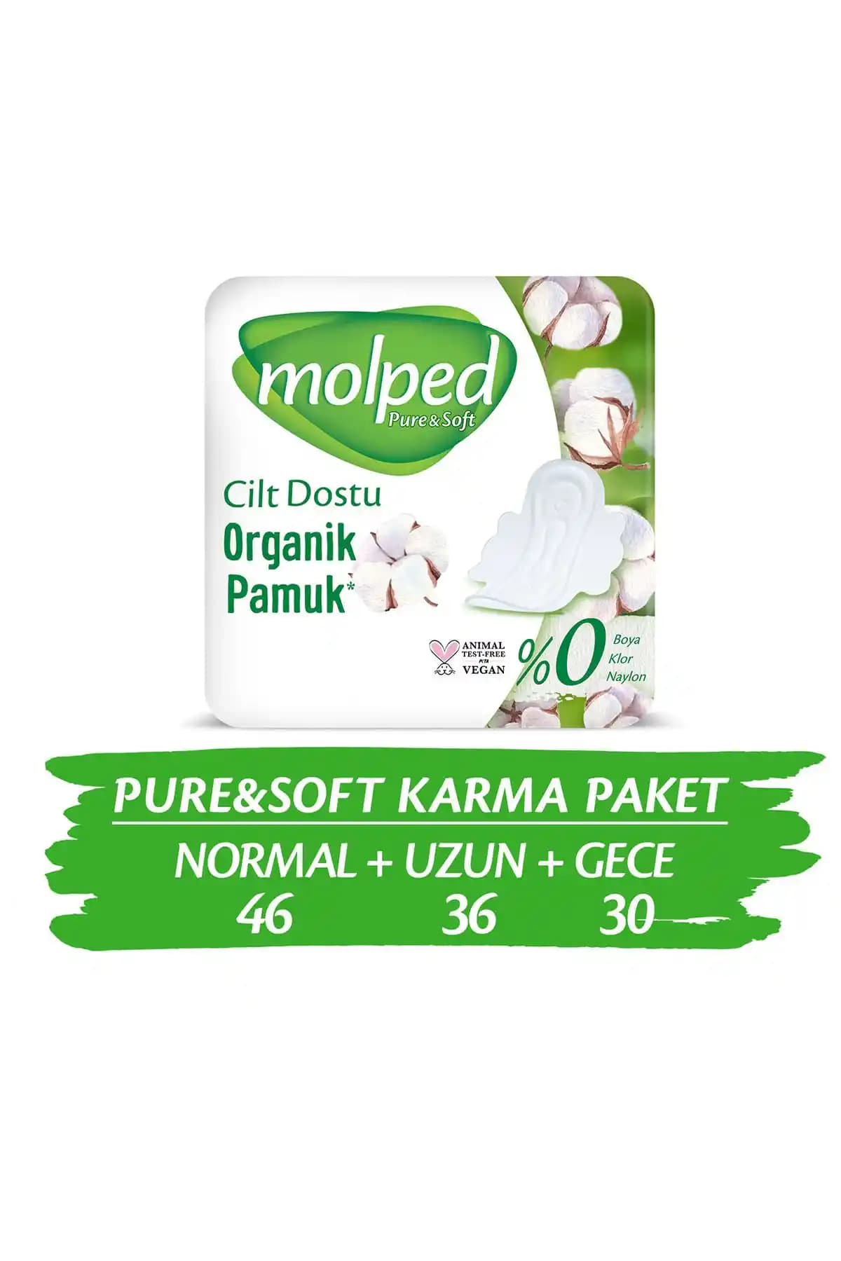 Molped Pure & Soft Mega Paket: Doğal ve Konforlu Kadın Hijyen Ürünü