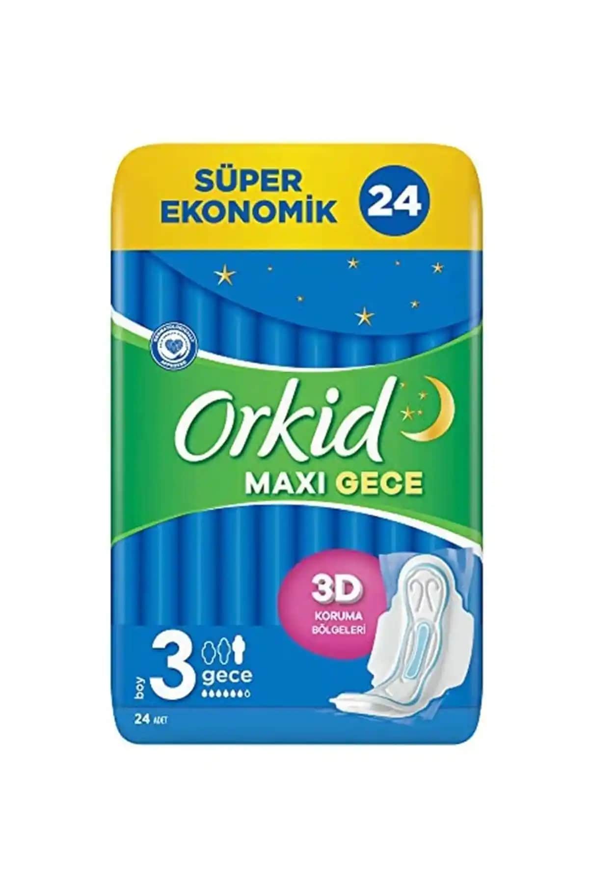 Orkid Maxi Hijyenik Ped Gece Kullanımı İçin Yüksek Emicilik ve Güvenlik Sağlayan Ürün