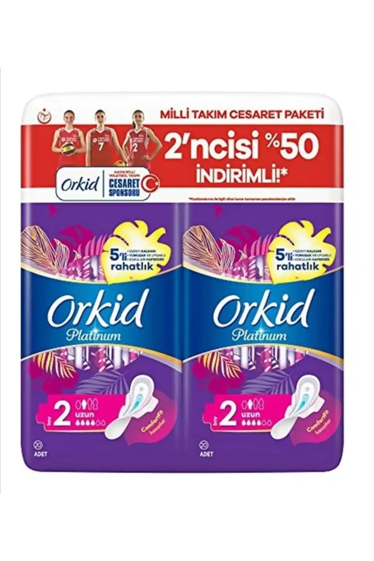 Orkid Platinum Hijyenik Ped Uzun Cesaret Paketi 40 Adet ile Günlük Güven ve Rahatlık