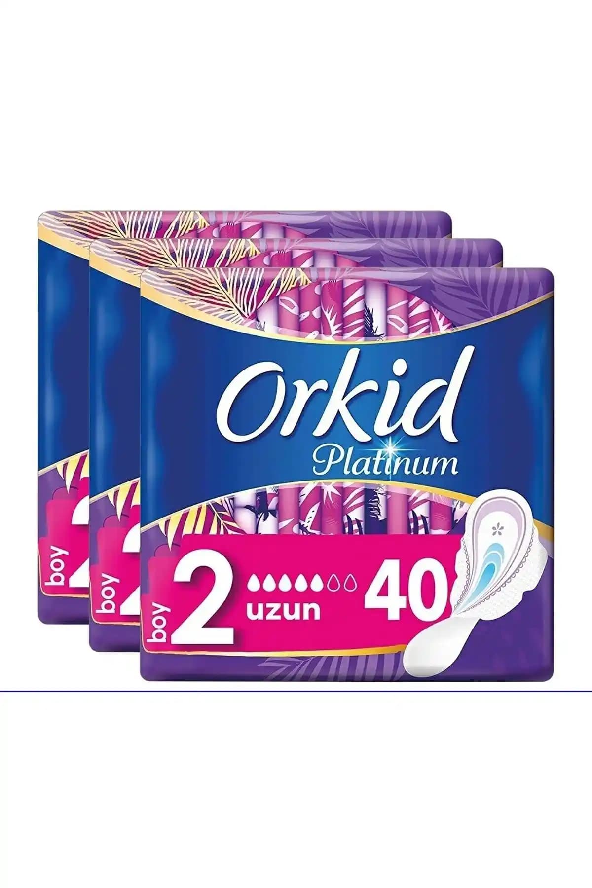 Orkid Platinum Uzun Cesaret Paketi: Günlük ve Gece Kullanımı İçin Yüksek Performanslı Hijyenik Pedler