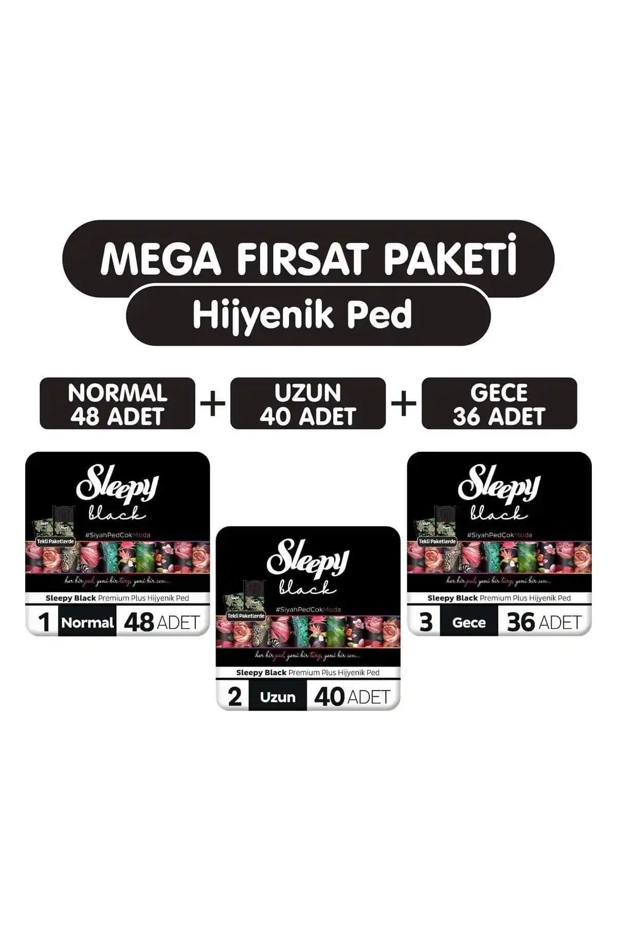 Sleepy Black Premium Plus hijyenik ped: Günlük kullanım ve organik içeriklerle güvenilir çözüm