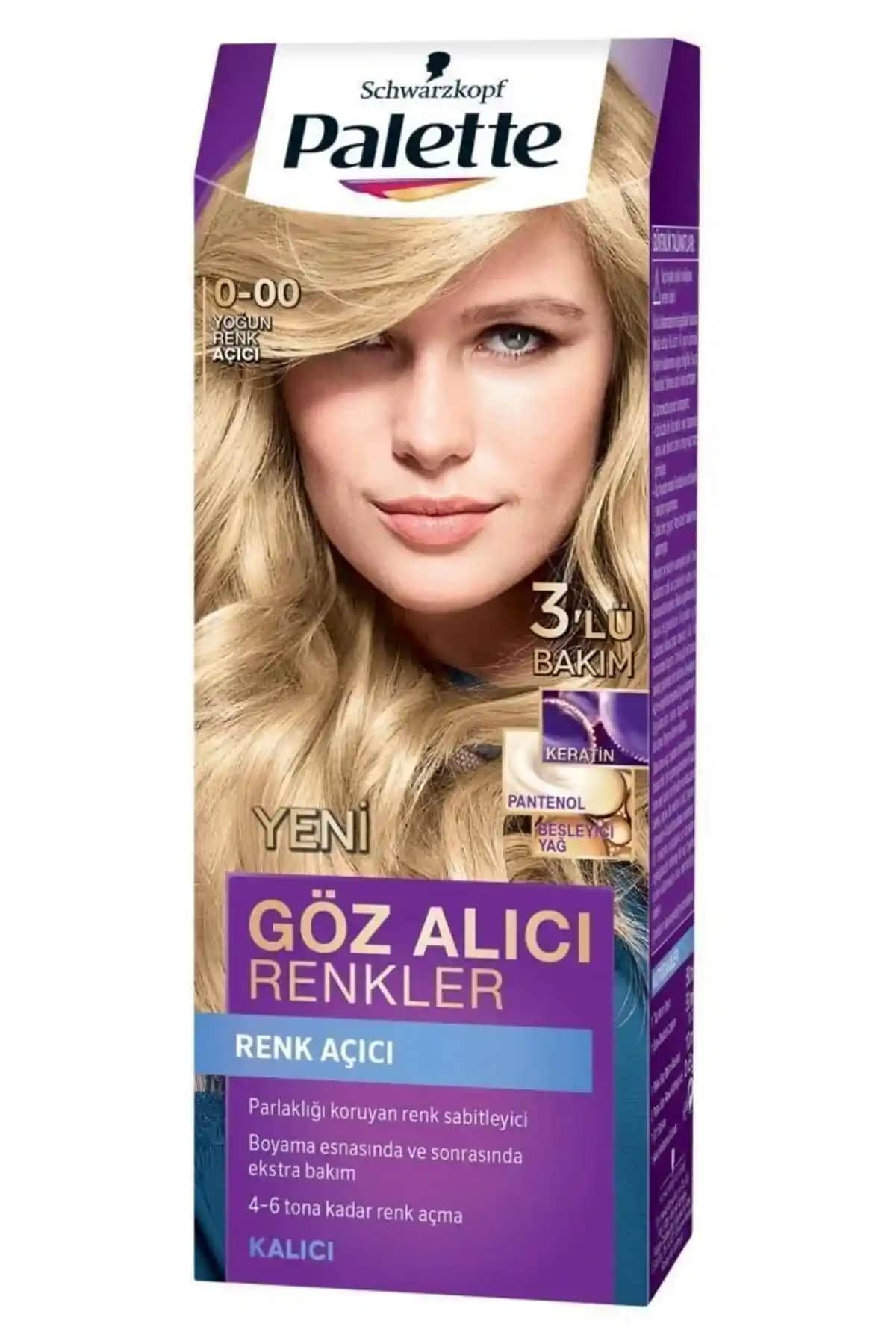 Palette Göz Alıcı Renkler Ürünleri Karşılaştırması Saç Açıcı ve Boya Özellikleri