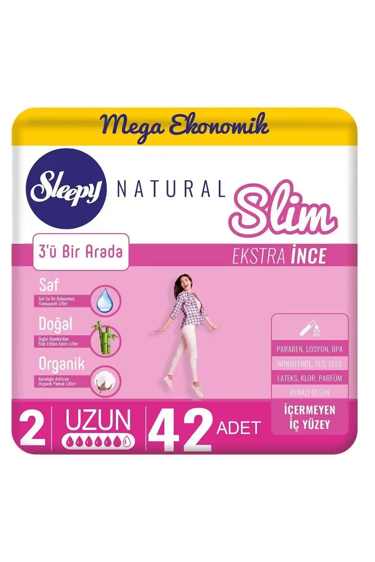 Sleepy Natural Slim Ekstra İnce Uzun: Organik ve Konforlu Günlük Kullanım Ürünü