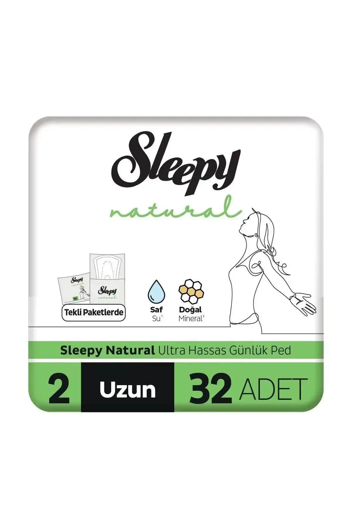 Sleepy Natural Ultra Hassas Günlük Ped 32 Adet, Yüksek Pamuk Oranı ve Güvenilirlik