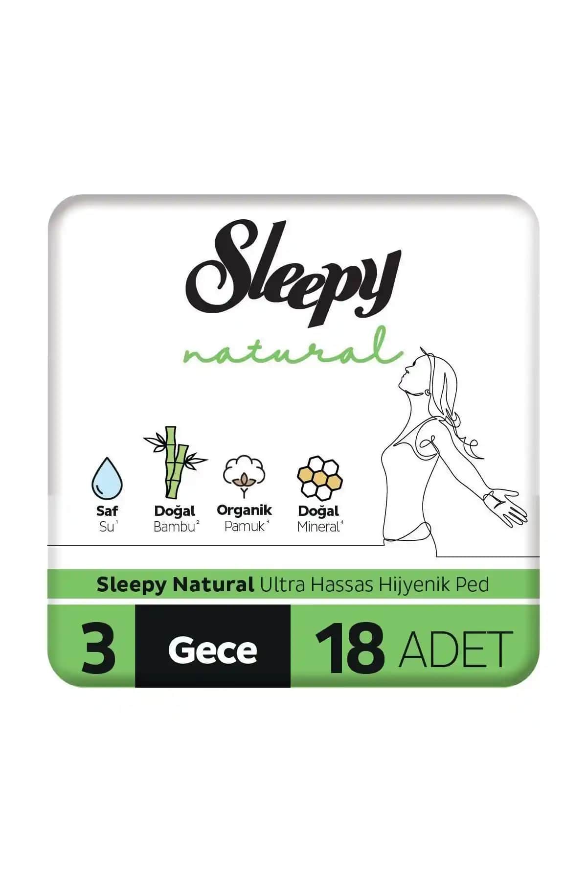 Sleepy Natural Ultra Hassas Hijyenik Ped Gece, Yüksek Emicilik ve Konfor Sağlayan Güvenilir Ürün