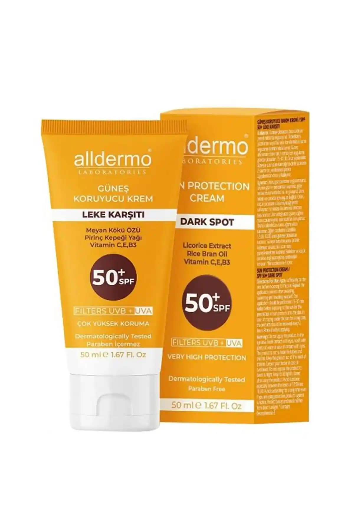 Alldermo SPF 50 ve CALLİEL Güneş Kremleri Karşılaştırması Cilt Koruma ve Aydınlatma Amaçlı