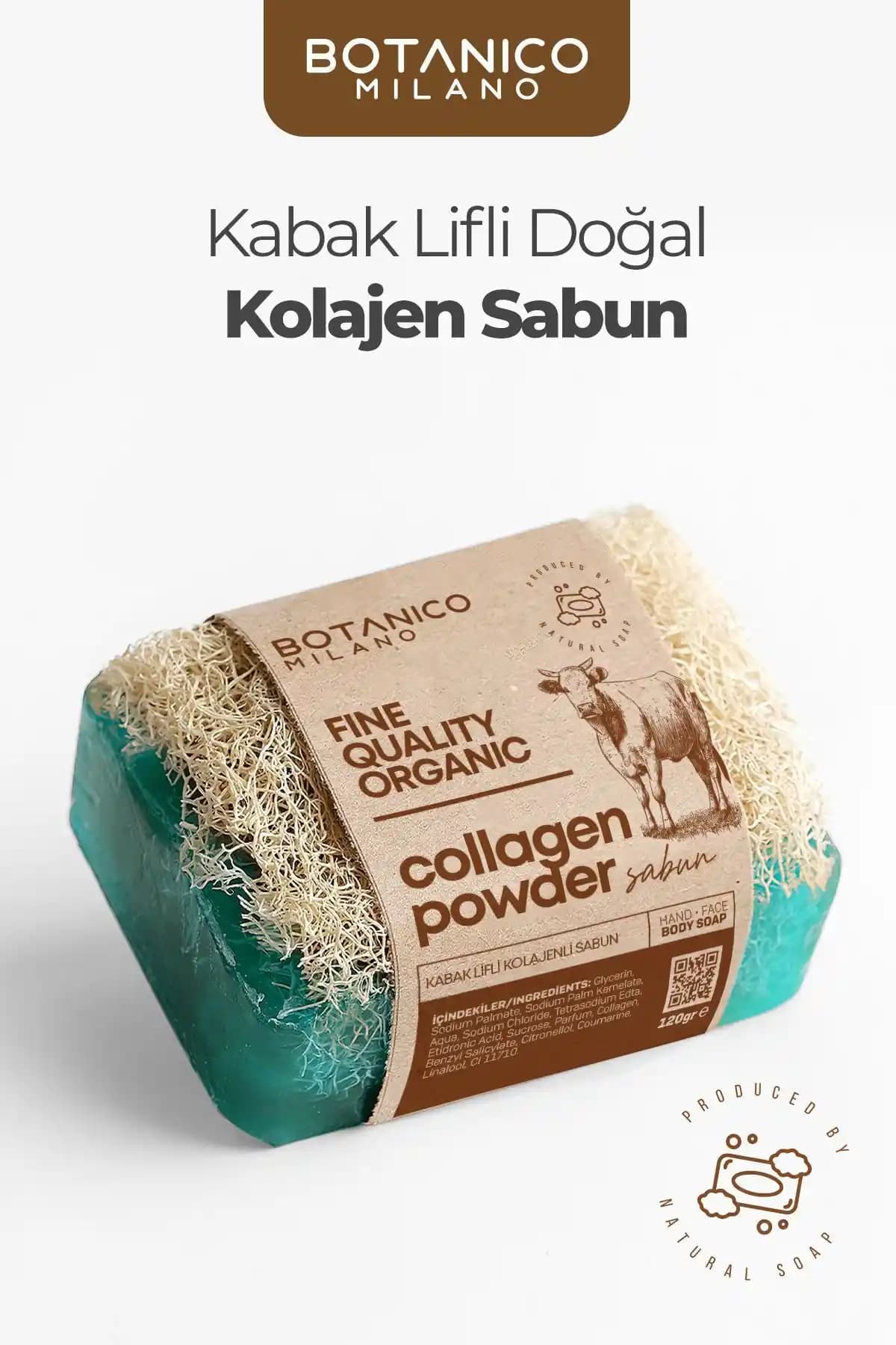 BOTANICO MILANO Kabak Lifli Kolajenli Sabun: Doğal ve Hassas Ciltler İçin Günlük Temizlik Çözümü