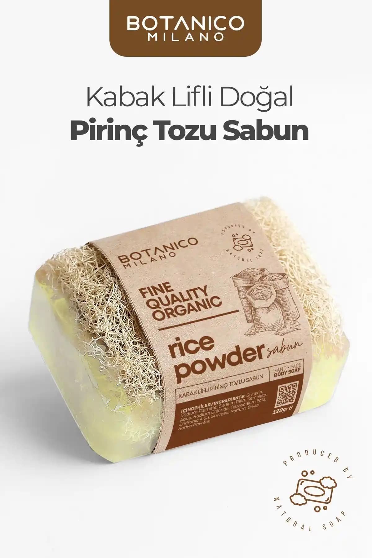 BOTANICO MILANO Kabak Lifli Pirinç Tozlu Sabun: Hassas Ciltler İçin Doğal Temizlik ve Parlaklık