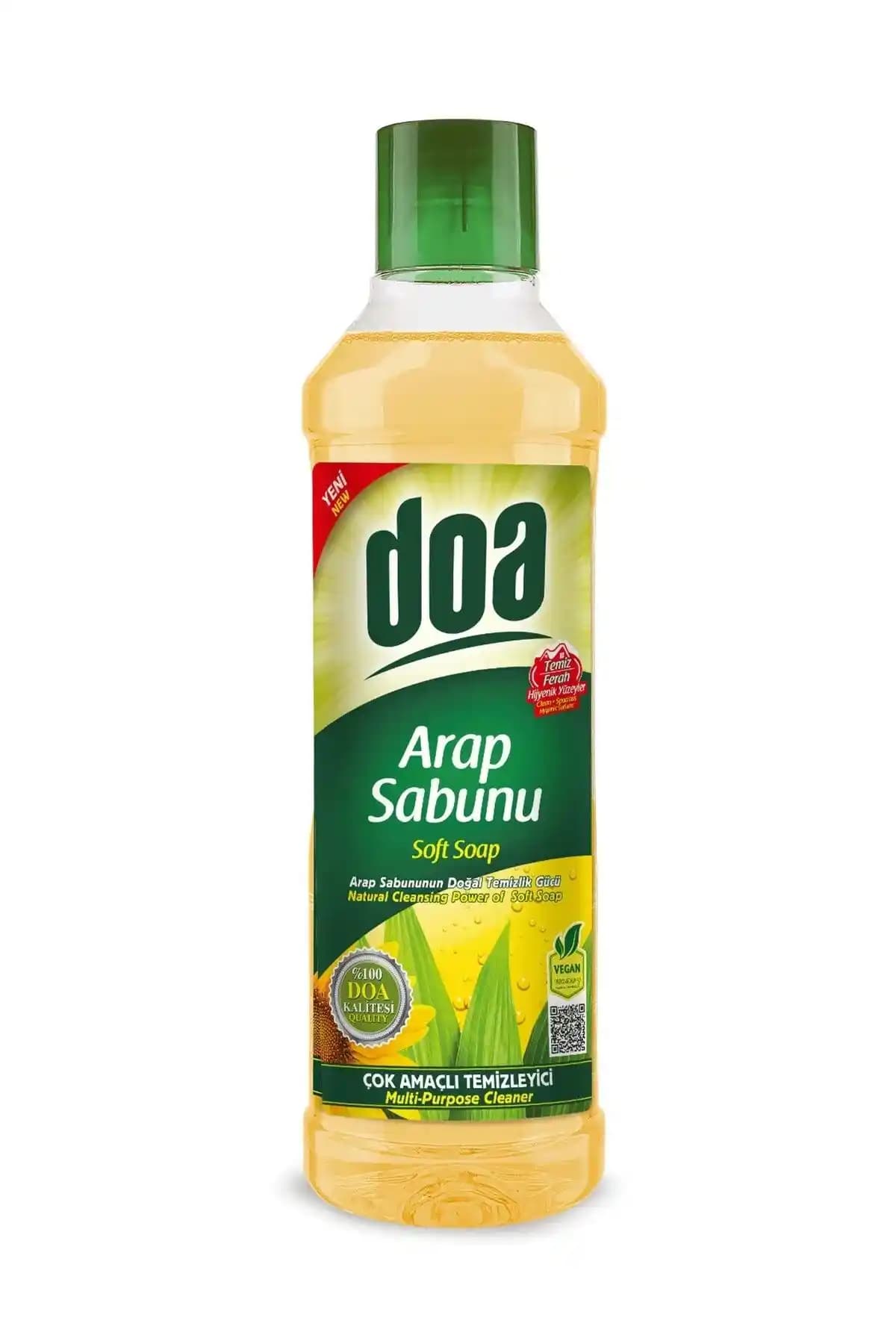 Doa Arap Sabunu 1 Lt Doğal İçeriklerle Güçlü ve Çok Yönlü Temizlik Sağlar