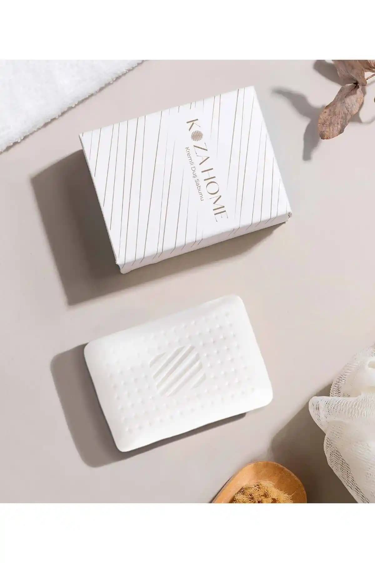 Koza Home Soft Kremli Beyaz Sabun Kokulu Duş Sabunu Günlük Temizlik İçin Uygun