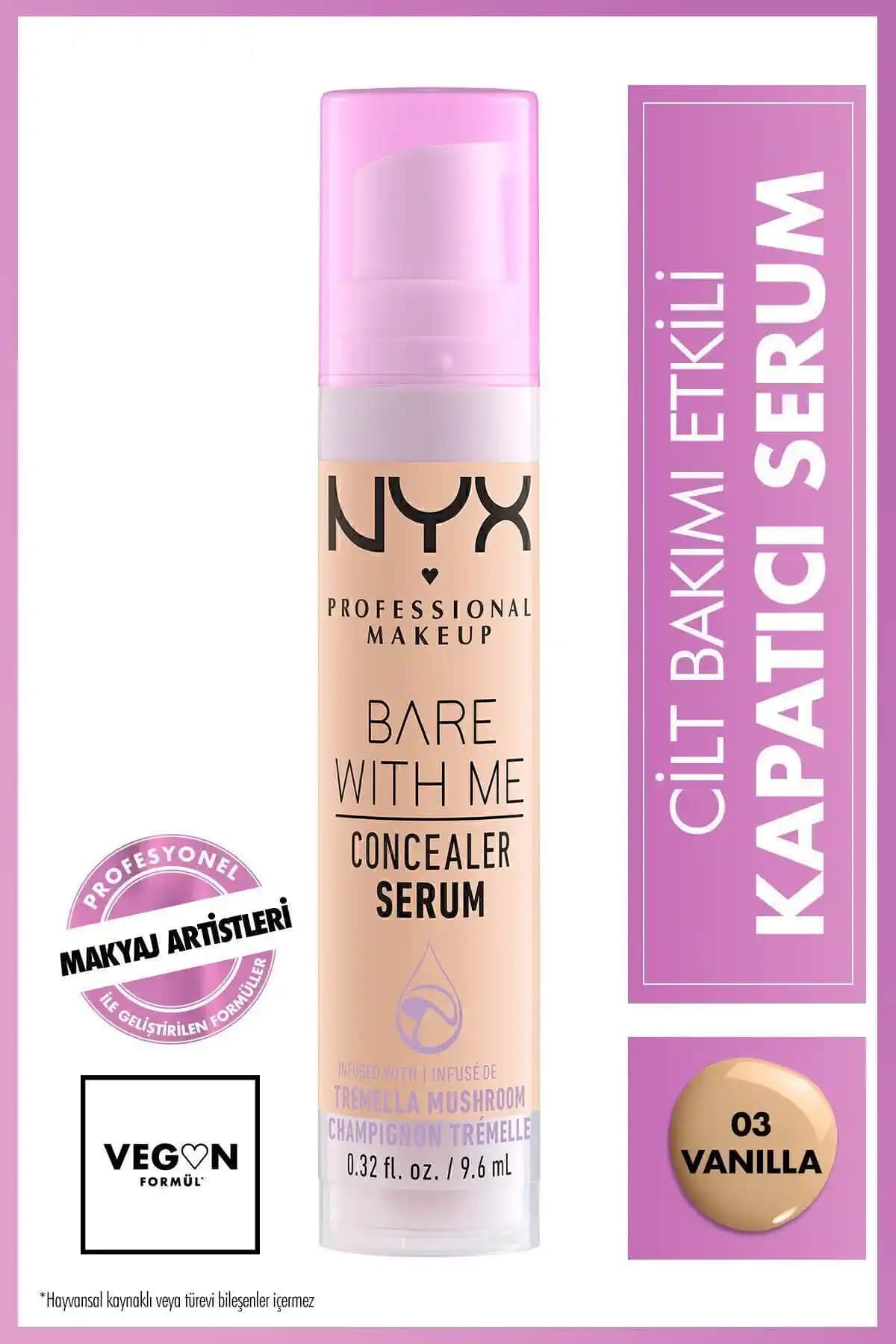 NYX Bare With Me Kapatıcı Serum ve Born To Glow Fondöten Karşılaştırması