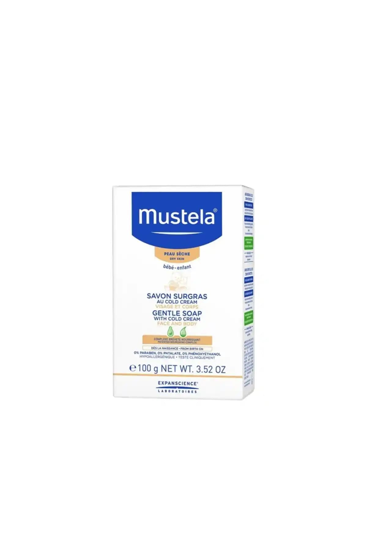 Mustela Cold Cream İçeren Bebek ve Çocuklar İçin Güvenilir Temizlik Sabunu 100g