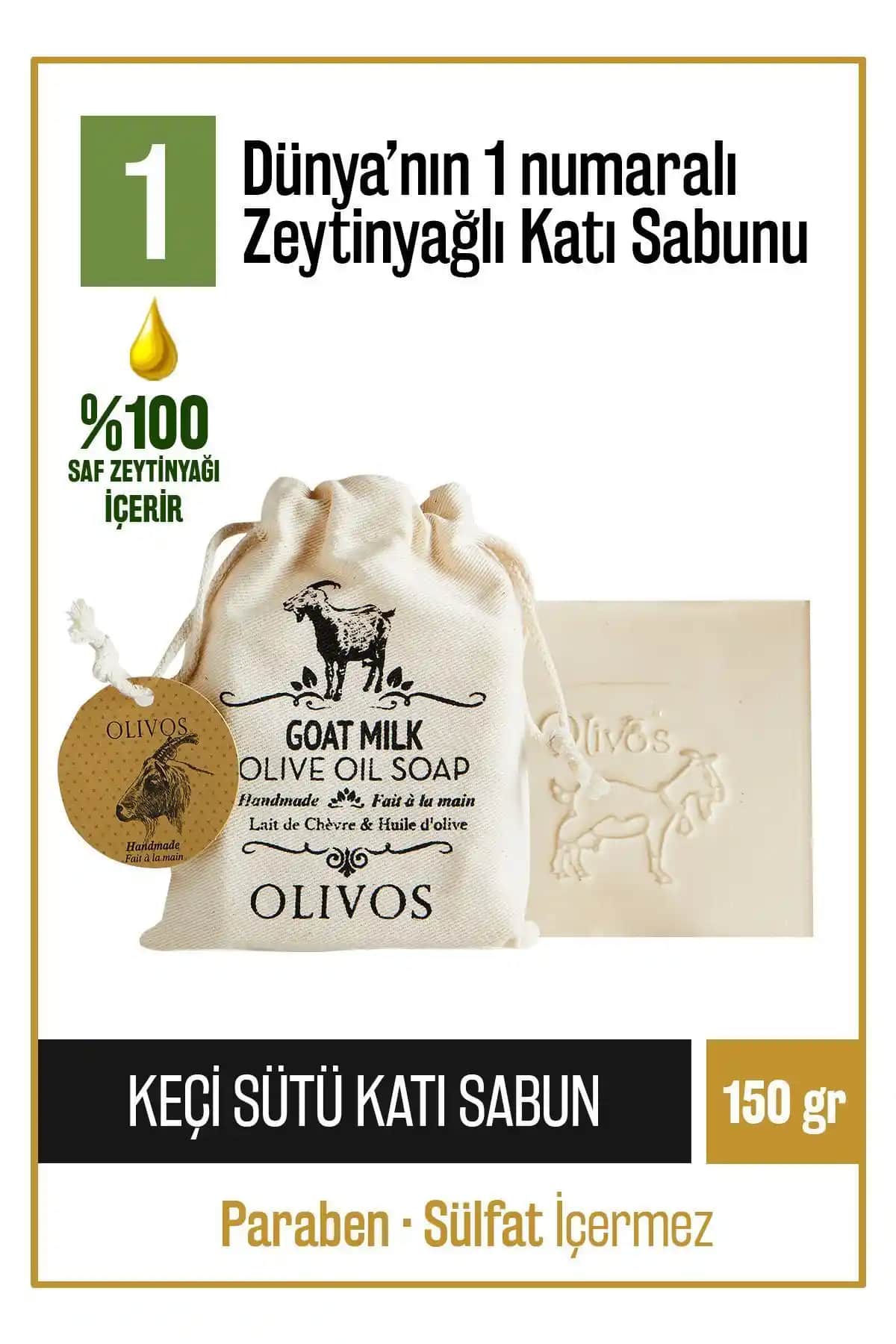 Olivos Doğal Keçi Sütü ve Zeytinyağlı Katı Sabun ile Doğal ve Etkili Cilt Temizliği
