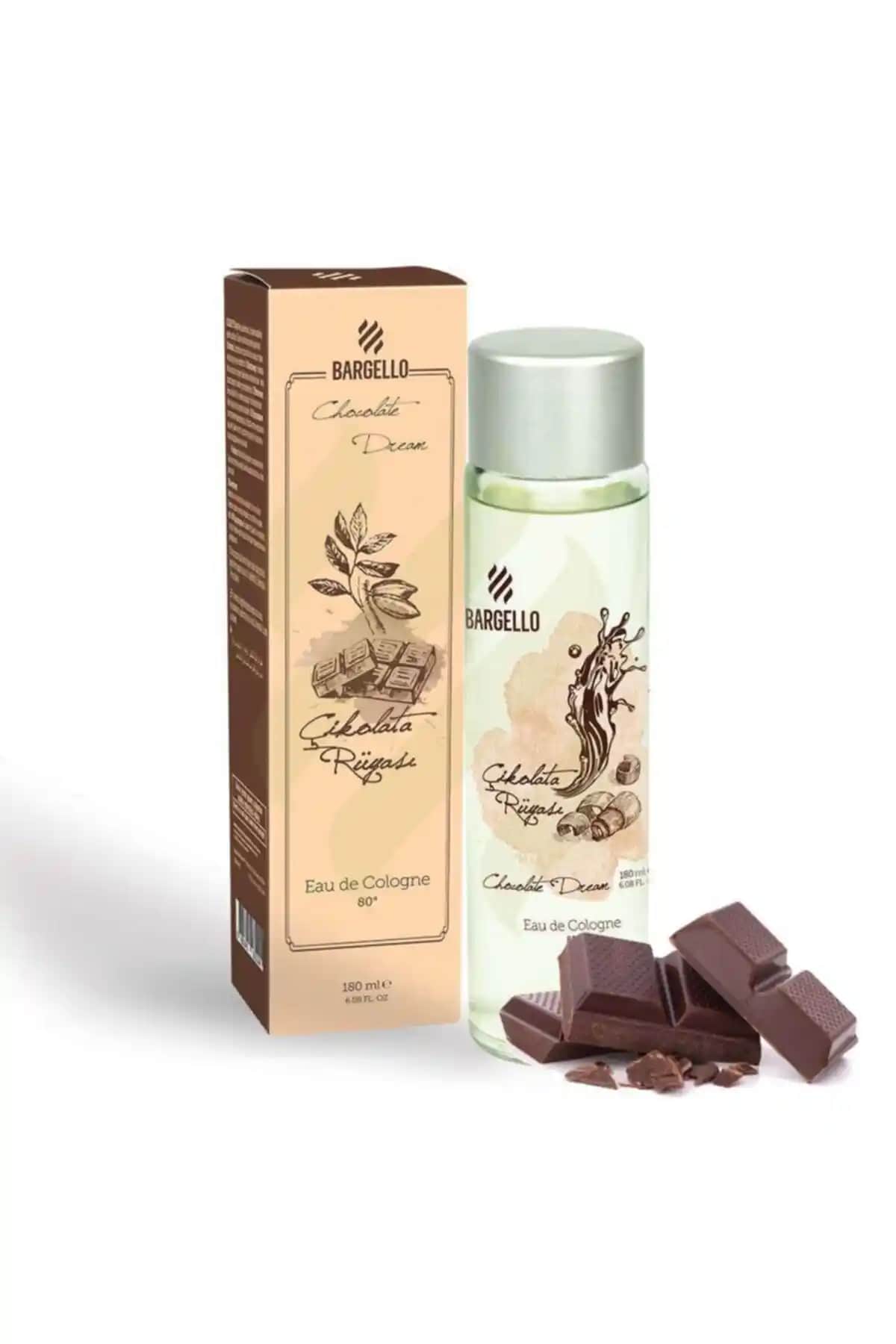 Bargello Çikolata Rüyası 180 ml Cam Dökme Kapak Kolonya – Hoş Kokusu ve Şık Tasarımıyla Öne Çıkıyor