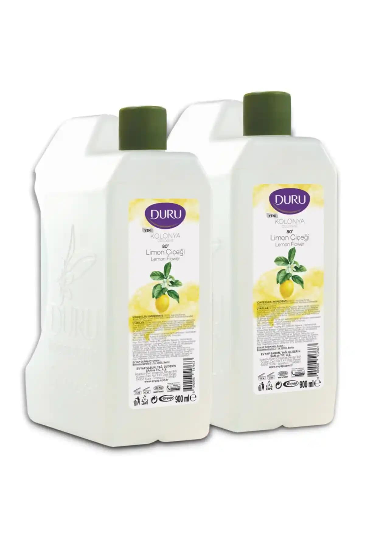Duru Limon Kolonya 80 Derece 900 ml Dökme Formda Ferahlatıcı ve Kaliteli Temizlik Ürünü