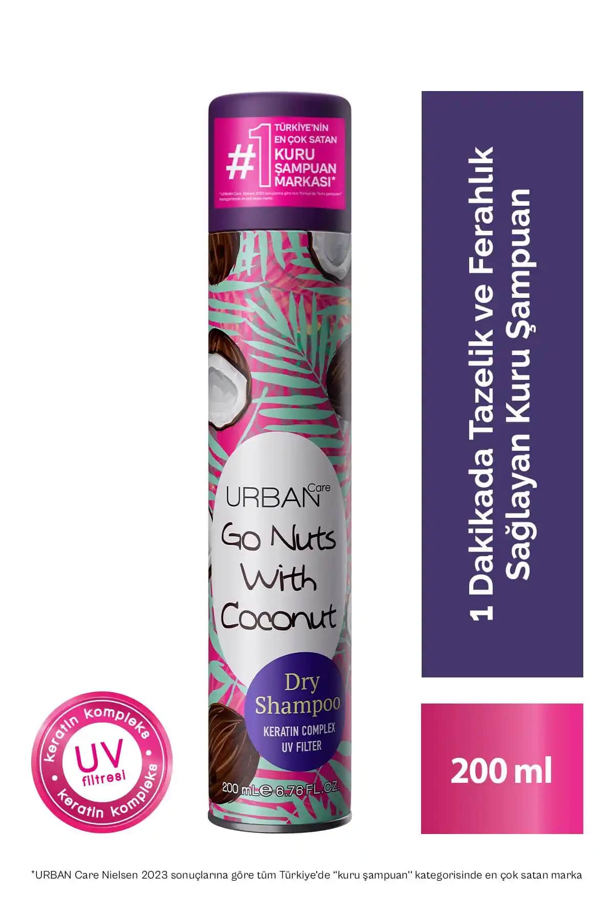 Urban Care Hindistan Cevizi Kokulu Hacimlendirici Kuru Şampuan Doğal ve Etkili Saç Temizliği İçin