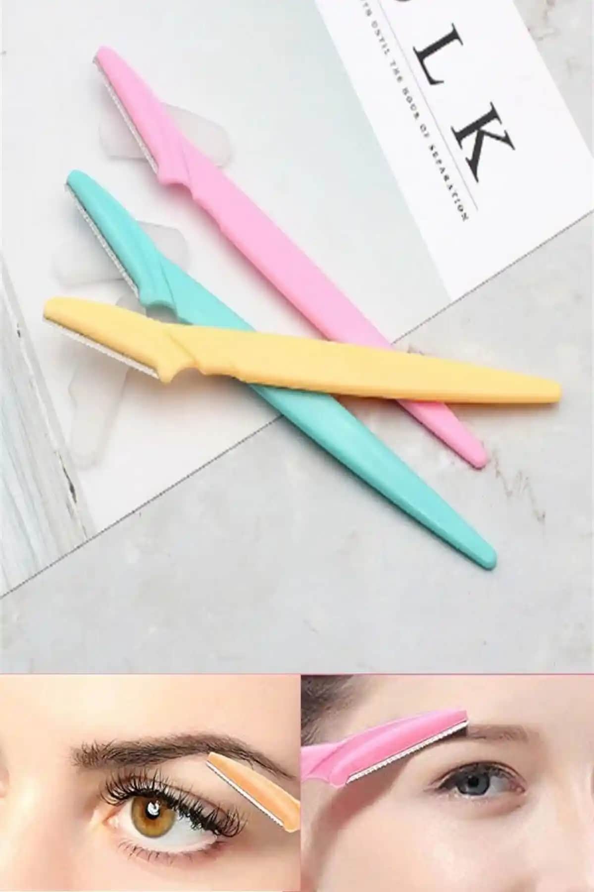 H&E Luxury Tasarımlı 3'lü Kaş Usturası: Güvenli ve Çok Amaçlı Kullanım İçin Ideal