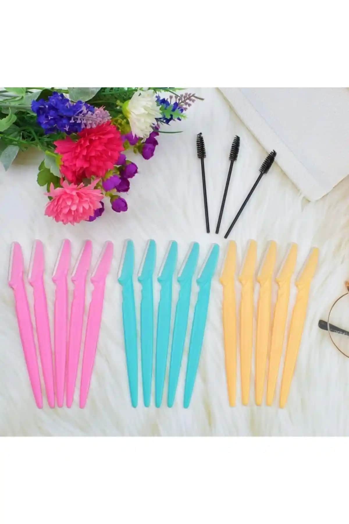 MUJGAN 2 Model Kaş Usturası ve Kirpik Fırçası Seti Güvenli ve Çok Fonksiyonlu Bakım Çözümü