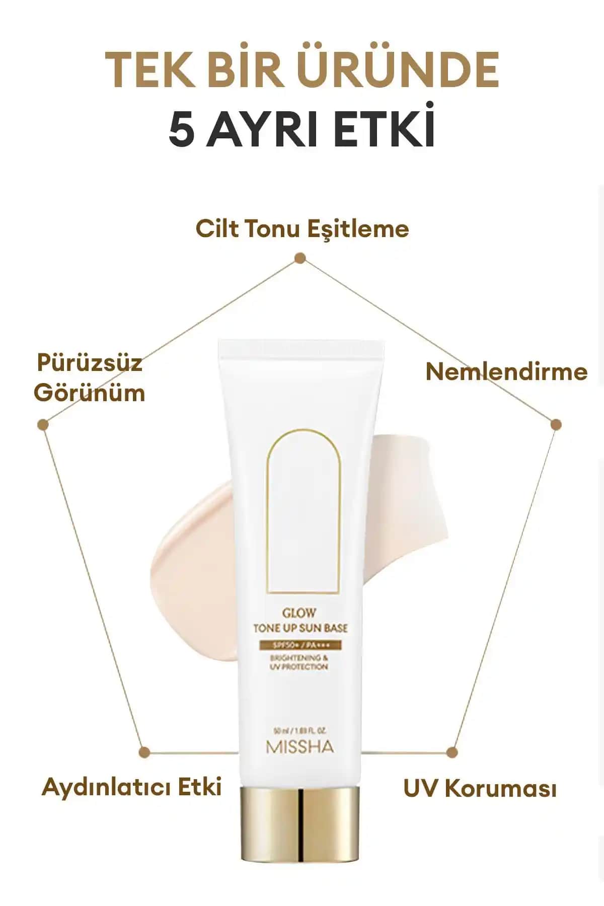Missha Glow Tone Up Sun Base SPF50+/PA++++: Yüksek Koruma ve Aydınlatıcı Makyaj Bazı