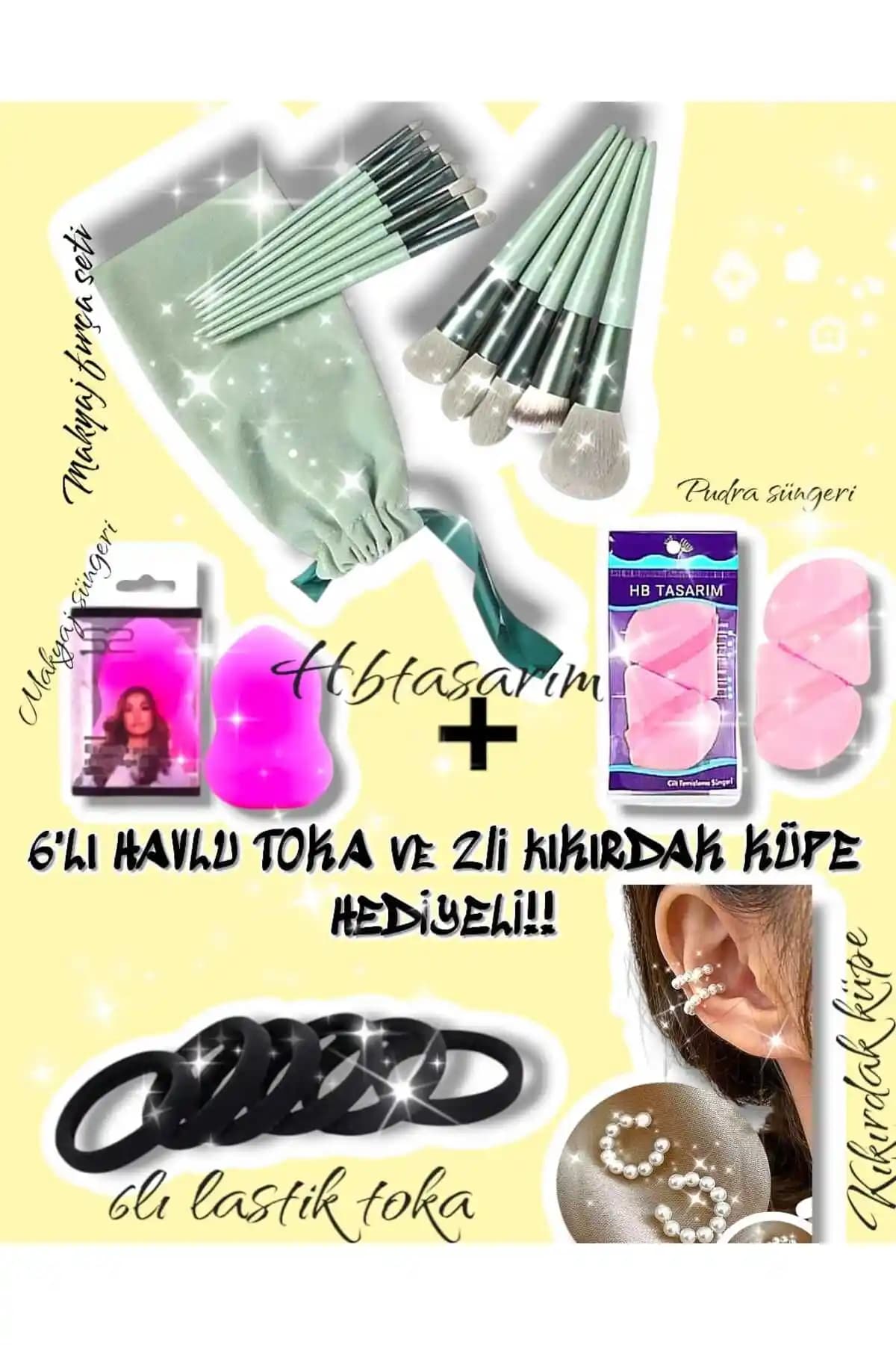 HBTasarim 24 Parça Makyaj Fırçaları Seti Profesyonel ve Uygun Fiyatlı Seçenek