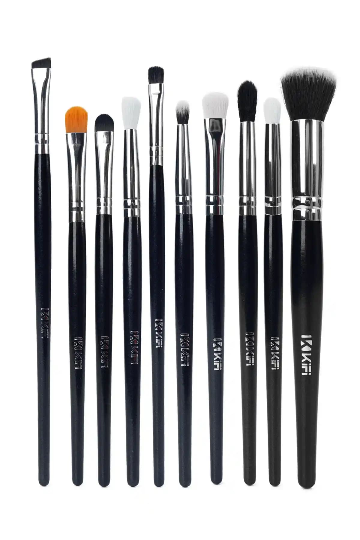 Kifi 10'lu Göz Makyaj Fırça Seti Profesyonel ve Günlük Kullanım İçin Uygun