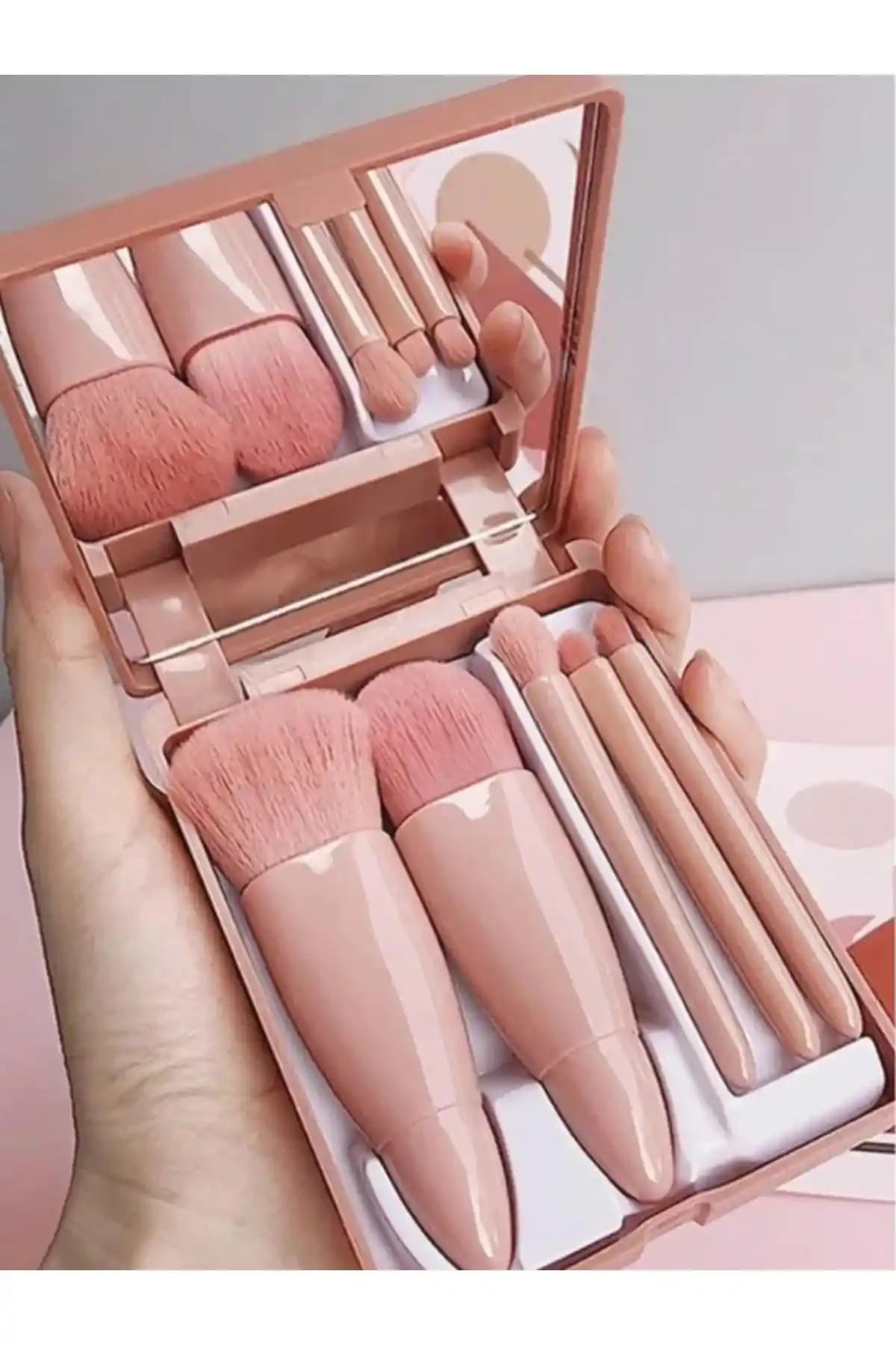 Siprona Çanta Tipi Aynalı 5'li Makyaj Fırça Seti İncelemesi ve Özellikleri