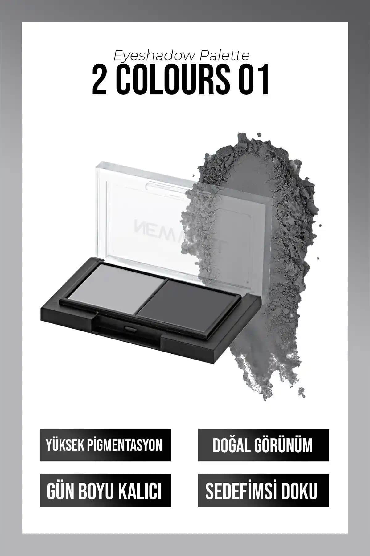 New Well Porcelain Make Up 2li Far Paleti No:01 Doğal Parlaklık ve Yüksek Pigmentasyon