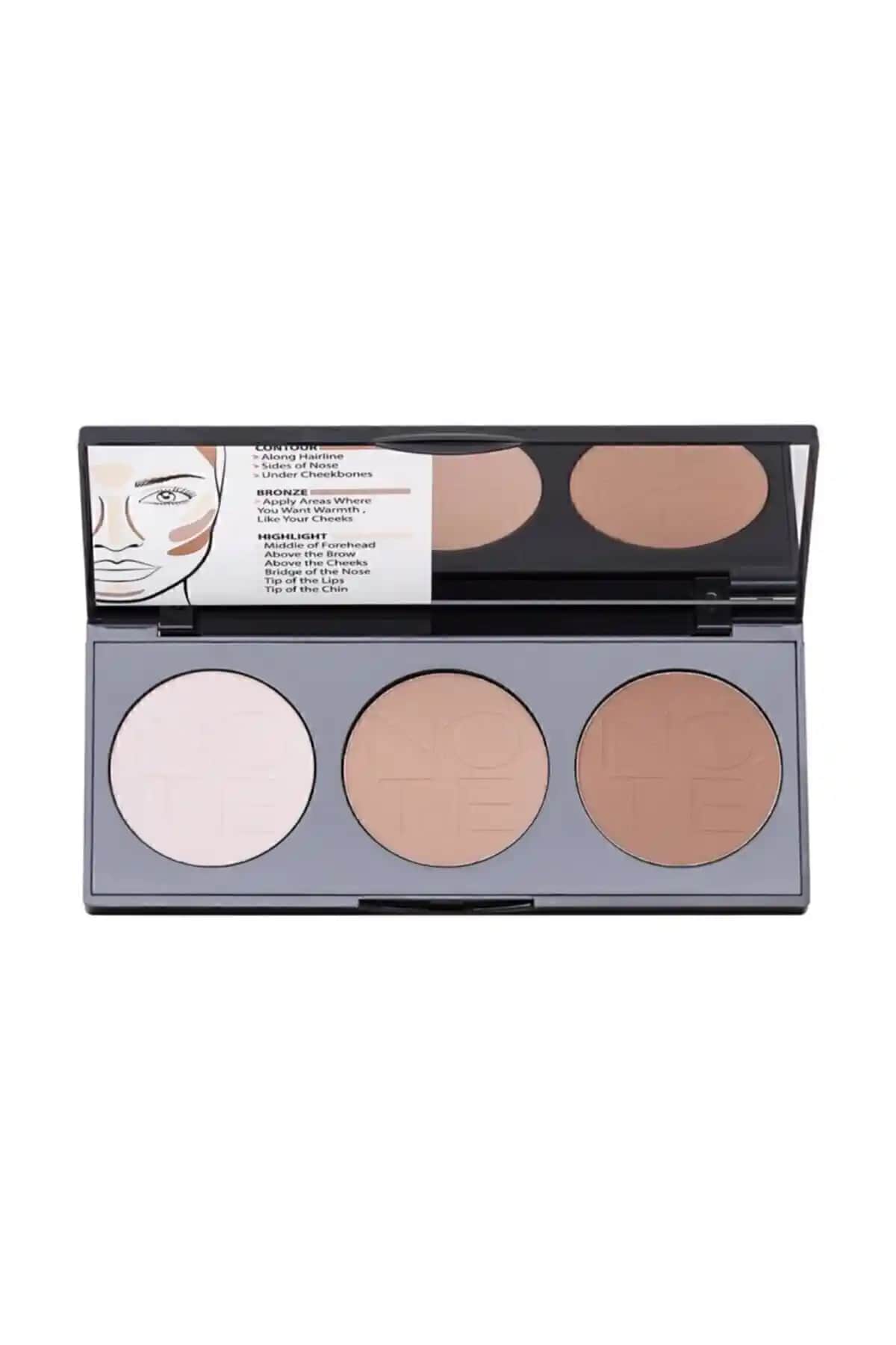 Note Cosmetics Perfecting Contouring Pudramsı Kontür Paleti 01 Light To Medium