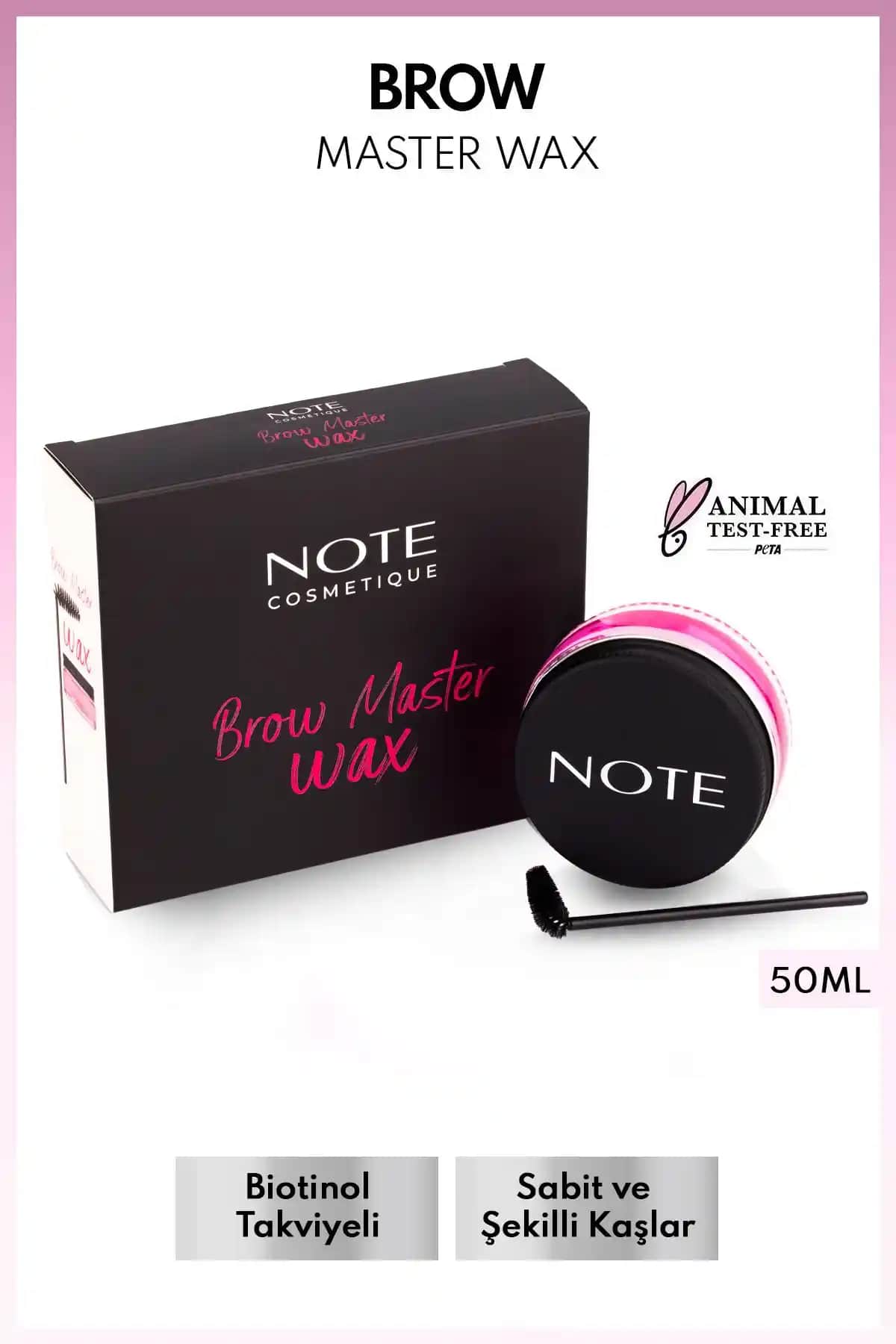 Note Cosmetics Brow Master Kaş Sabitleyici ve Şekillendirici Wax doğal ve uzun süreli kullanım