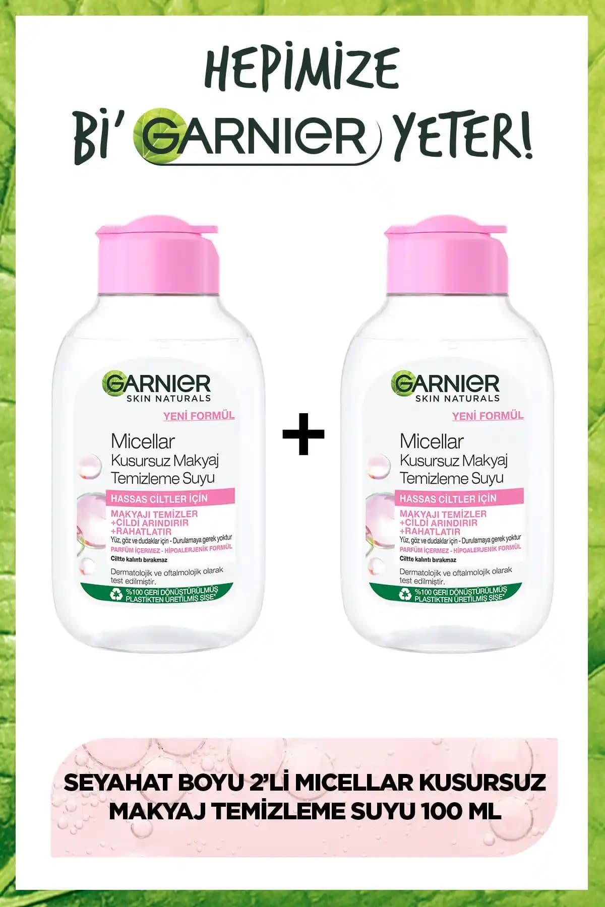 Garnier Micellar Kusursuz Makyaj Temizleme Suyu 100ml Seyahat Boyu Seti