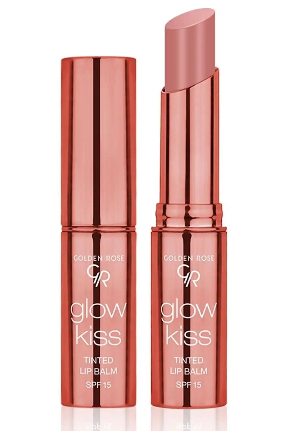 Golden Rose Glow Kiss Renkli Dudak Balmı 01 Vanilla Latte Doğal ve Nemlendirici Günlük Kullanım