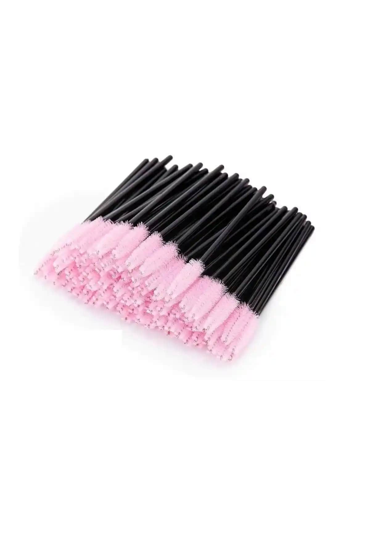 Hannah 50'li Pembe Kaş ve Kirpik Tarama Fırçası Seti Makyaj ve Bakım İçin Uygun