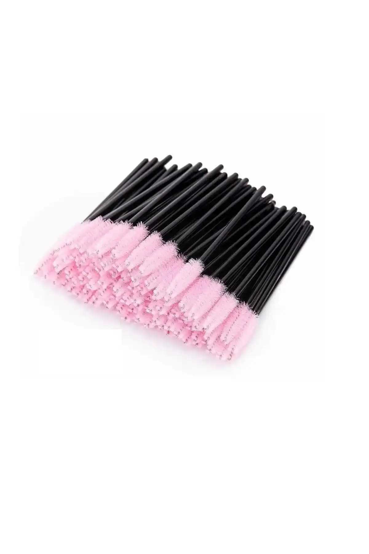 Hannah 50'li Pembe Kaş ve Kirpik Tarama Fırçası Seti Makyaj ve Bakım İçin Uygun