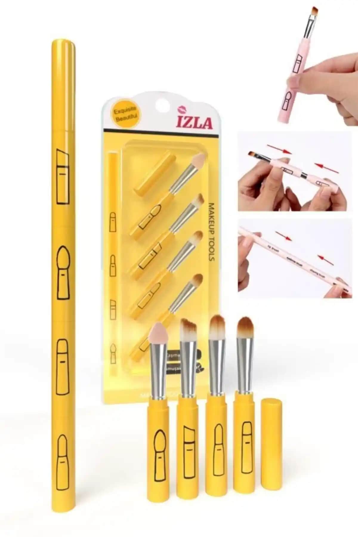 İzla Matruşka Fırça Seti: Çok Yönlü ve Dayanıklı Makyaj Fırçası Koleksiyonu