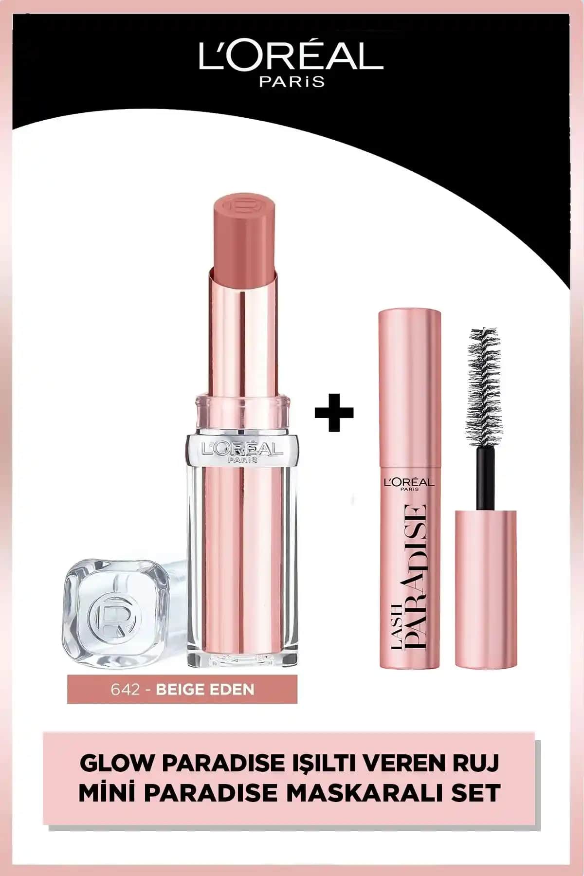L'Oreal Paris Glow Paradise Makyaj Seti Dudak ve Kirpikler İçin Günlük Kullanıma Uygun