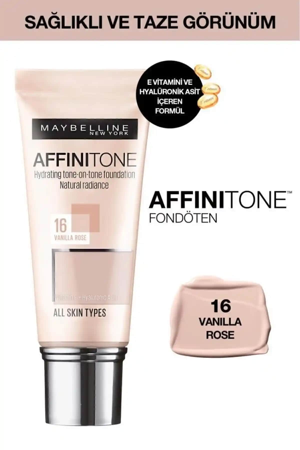 Maybelline Affinitone Fondöten 16 Vanilla Rose: Doğal ve Hafif Makyaj İçin Uygun Çözüm
