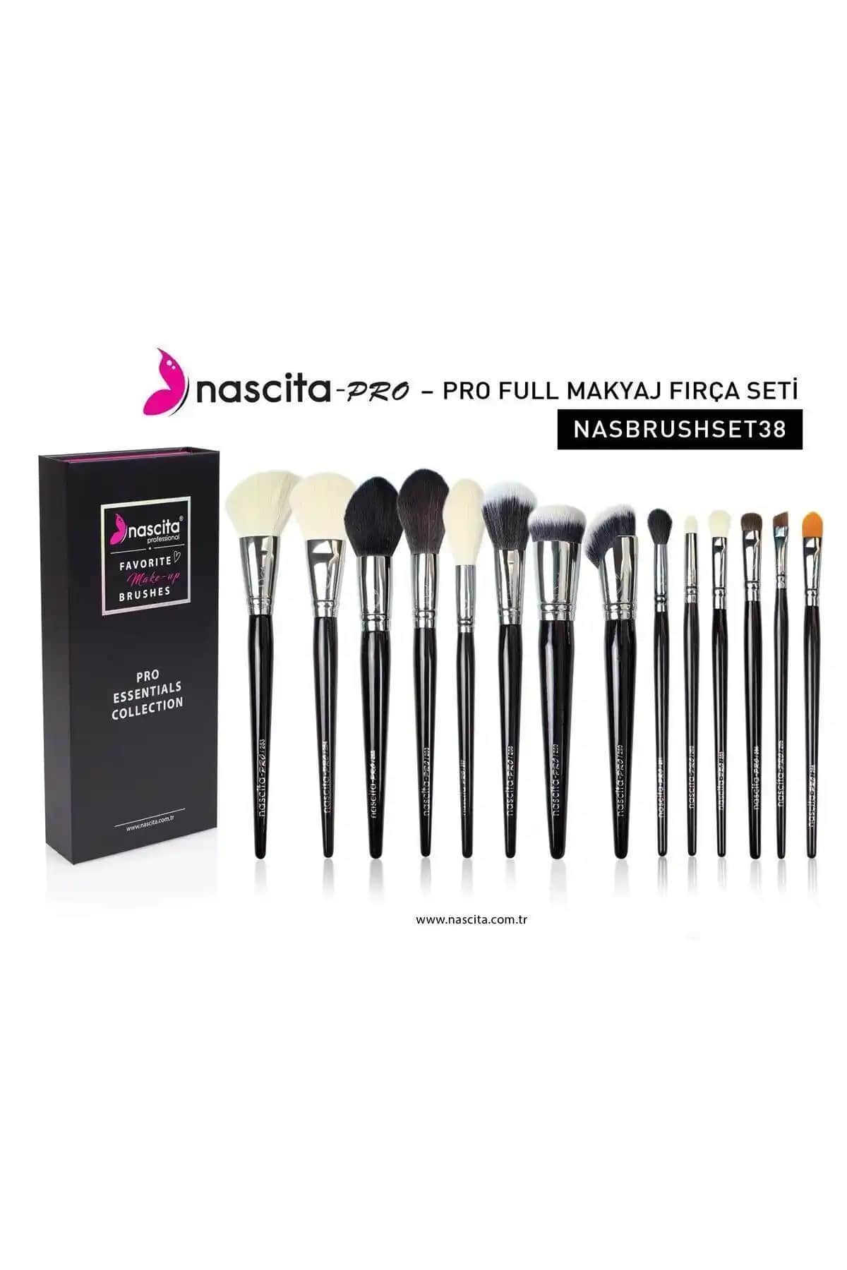 Nascita Pro Essentials Collection Fırça Seti 38 Profesyonel ve Çok Yönlü Makyaj Fırça Seti